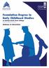 Foundation Degree in Early Childhood Studies