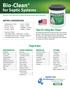 Bio-Clean. for Septic Systems. Tips for Using Bio-Clean. Page Index METRIC CONVERSIONS