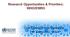 Research Opportunities & Priorities: WHO/EMRO. Cost Effectiveness Workshop 14 th December, 2014
