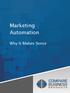 Marketing Automation. Why It Makes Sense. Big Data for Small Businesses Compare Business Products 2013 1