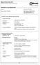 Version 1. Print Date 12/01/2009 Revision Date 11/30/2009 MSDS Number 350000004298 SITE_FORM Number 30000000000000003622.001