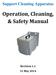 Support Cleaning Apparatus. Operation, Cleaning, & Safety Manual