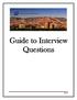 Guide to Interview Questions