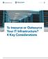 WHITE PAPER. To Insource or Outsource Your IT Infrastructure? 4 Key Considerations