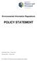 Environmental Information Regulations POLICY STATEMENT