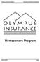 Olympus Insurance Company Homeowners Preferred and Standard Homeowners Program Edition 6/2007 Page i