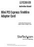 Mini PCI Express FireWire Adapter Card