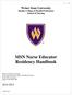 MSN Nurse Educator Residency Handbook