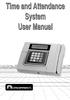 Time and Attendance System User s Manual