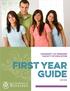 University of Winnipeg Faculty of Education. First Year Guide