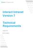 Interact Intranet Version 7. Technical Requirements. August 2014. 2014 Interact