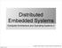 Distributed Embedded Systems