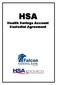 HSA. Health Savings Account Custodial Agreement