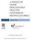 A SURVEY OF NURSE PRACTITIONER PRACTICE PATTERNS IN BRITISH COLUMBIA