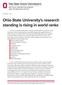 Ohio State University s research standing is rising in world ranks1