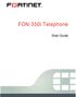 FON-350i Telephone. Start Guide