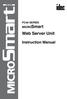 FC9Y-B919 FC4A SERIES. MICROSmart. Web Server Unit. Instruction Manual