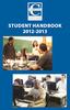 STUDENT HANDBOOK 2012-2013