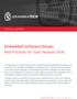Embedded Software Design: Best Practices for Static Analysis Tools
