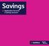 Savings. Application form for a savings account