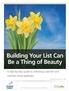 Building Your List Can Be a Thing of Beauty