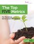 The Top FIVE Metrics. For Revenue Generation Marketers
