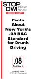 Facts About New York s.08 BAC Standard for Drunk Driving