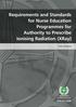 Requirements and Standards for Nurse Education Programmes for Authority to Prescribe Ionising Radiation (XRay) First Edition