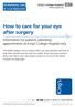 How to care for your eye after surgery