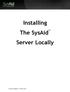 Installing The SysAidTM Server Locally