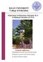 KEAN UNIVERSITY College of Education Department of Elementary Education (K-5) & Bilingual Education (K-5/5-8)