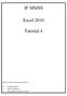 JF MSISS. Excel 2010. Tutorial 4