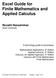 Excel Guide for Finite Mathematics and Applied Calculus