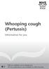 Whooping cough (Pertussis) Information for you