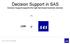 Decision Support in SAS Decision Support supports the right fact-based business decision