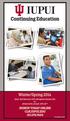 Programming Staff 317-278-7600. Myron C. Duff, Jr. M.S., Director, Continuing Education mcduff@iupui.edu Career, College, Test Prep