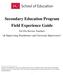 Secondary Education Program Field Experience Guide