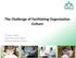 The Challenge of Facilitating Organization Culture. Timothy Chang Chief Executive Officer Mahkota Medical Centre