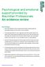 Psychological and emotional support provided by Macmillan Professionals: An evidence review