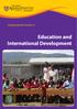 Undergraduate Studies in. Education and International Development