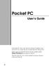 Pocket PC. User s Guide