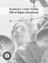 Kentucky Crime Victim Bill of Rights Handbook