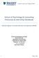 School of Psychology & Counseling Practicum & Internship Handbook