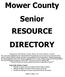 Mower County Senior RESOURCE DIRECTORY