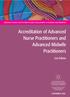 Accreditation of Advanced Nurse Practitioners and Advanced Midwife Practitioners