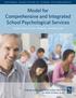 Model for Comprehensive and Integrated School Psychological Services