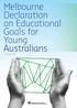 Melbourne Declaration on Educational Goals for Young Australians