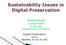Sustainability Issues in Digital Preservation