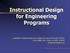 Instructional Design for Engineering Programs