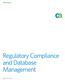 White Paper. Regulatory Compliance and Database Management
